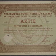 Adlerwerke vorm. Heinrich Kleyer Akt.-Ges. 1942 1000 RM