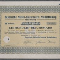 Bayerische Aktien-Bierbrauerei Aschaffenburg 1933 100 RM