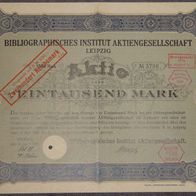 Bibliographisches Institut Aktiengesellschaft Leipzig 1915 1000 Mark