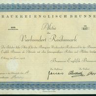 Brauerei Englisch Brunnen 1928 400 RM