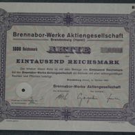 Brennabor-Werke Aktiengesellschaft 1940 1000 RM