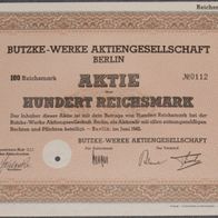 Butzke-Werke Aktiengesellschaft 1942 100 RM