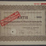 Christoph & Unmack Aktiengesellschaft 1932 300 RM