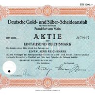 Deutsche Gold- und Silber-Scheideanstalt 1942 1000 RM
