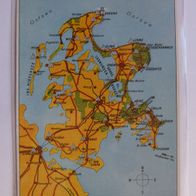Ak Landkarte Insel Rügen 1932