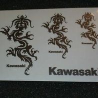 Aufkleber Bogen 3x Kawasaki-Drachen, * NEU*