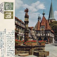 AK Michelstadt Marktplatz Odenwald in Farbe von 1963