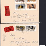 DDR 1976 Historische Kutschen MiNr. 2147 - 2152 Brief gelaufen -2-