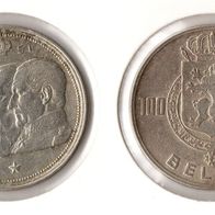 Belgien 100 Frank 1951 vz Silber
