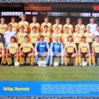 Mannschaft Team Mannschaftsbild SpVgg Bayreuth 88-89 kicker Oberfranken Fußball