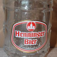 HK SAHM Bierglas Henninger Bier Frankfurt a.M. 0,2l Bierseidel kaum gebraucht