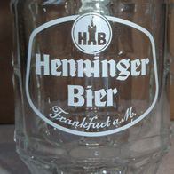 HK SAHM Bierglas Henninger Bier Frankfurt a.M. 0,4l Bierseidel kaum gebraucht