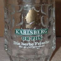 HK FI YE Bierglas Karlsberg Ur-Pils 0,2l Bierseidel Krug kaum gebraucht einwandfrei
