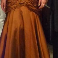 Hofstaat-Kleid/ Schützenfest/ Abendkleid/ Ballkleid "UNIQUE" Gr. L, kupfer