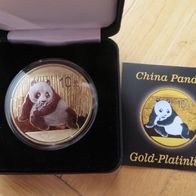 10 Yuan Münze Silber China Panda 2015 Gold -Platinline