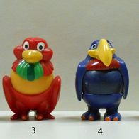 Ü-Ei-Kugelfiguren-Serie "Bunte Kugelvögel" Deutsch 1995, komplett + 4 BPZ