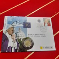 Vatikan 2007 Sonderedition mit 2 Euro 2005 zur Seeligsprechung als Numisbrief RAR !