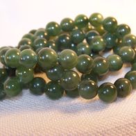 Spinatgrüne, endlose Nephrit Jade Halskette aus Neuseeland