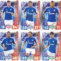 6x Schalke 04 Topps Match Attax Trading Card 2015