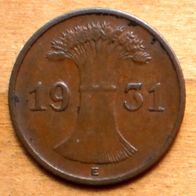 1 Reichspfennig 1931 E