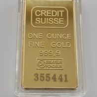 Credit Suisse Goldbarren in Kapsel