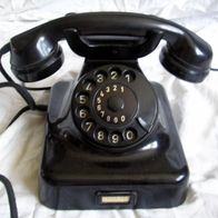 Altes Telefon Post J50 von 1959 W48 W49 schwarz vintage