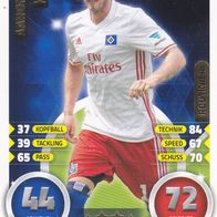 Hamburger SV Topps Trading Card 2016 Aaron Hunt Routinier Nr.138