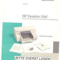 Bedienungs und Aufbauanleitung für HP Deskjet 550 C