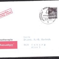 Berlin 1966 Freimarken: Brandenburger Tor MiNr. 289 ESST auf Brief gelaufen