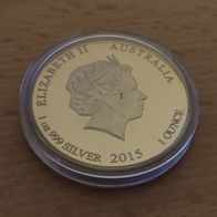 Queen Elizabeth Gedenkmünze Australien 2015.