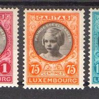 Luxemburg postfrisch/ Falzrest Michel Nr. 192-196