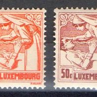 Luxemburg postfrisch/ Falzrest Michel Nr. 157-160