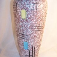 Scheurich / Foreign Keramik Vase mit Glaselementen, Design Heinz Siery 60er * **