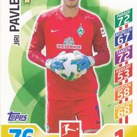 Werder Bremen Topps Match Attax Trading Card 2017 Jiri Pavlenka Nr.38