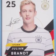 REWE EM 2020 DFB Sammelkarte Nr. 25 Julian Brandt Offizielle Sammel-Karte