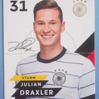 REWE EM 2020 DFB Sammelkarte Nr. 31 Julian Draxler Offizielle Sammel-Karte