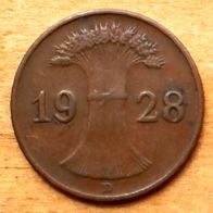 1 Reichspfennig 1928 D