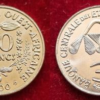 15518(2) 50 CFA-Francs (Westafrika) 2000 in UNC ...... von * * * Berlin-coins * * *