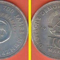 1981 DDR 700 Jahre Münzprägung 10 Mark Stempelglanz Exportqualität