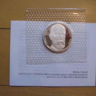 10 DM Silber PP mit Originalbeschreibung Robert Koch