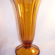Luminarc ART-Deco honig-bernstein-farbige Pressglas-Vase