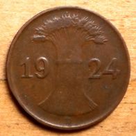 1 Reichspfennig 1924 D