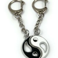 Ying Yang Freundschaft Schlüsselanhänger Metall Glücksbringer Anhänger