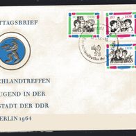 DDR 1964 Deutschlandtreffen der Jugend, Berlin MiNr. 1022 - 1024 FDC gestempelt -2-
