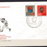 DDR 1965 Europameisterschaften im Boxen, Berlin MiNr. 1100 - 1101 FDC gestempelt -1-