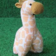 NEU Stofftier kleine Giraffe 8 cm weiß gelb Plüsch Schmuse Tier Spielzeug Afrika