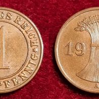 1527(11) 1 Reichspfennig (Weimarer Rep.) 1936/ A in vz . von * * * Berlin-coins * * *