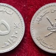 10792(15) 25 Baisas (Oman) 1999/1420 in vz ............ von * * * Berlin-coins * * *