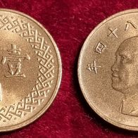 12845(04) 1 New Dollar (Taiwan) 1995 (J. 84) in vz+ .... von * * * Berlin-coins * * *