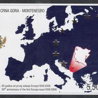 Montenegro Crna Gora 2006 Block 3 Europa CEPT 50 Jahre Europa Briefmarken NP 5,50 €